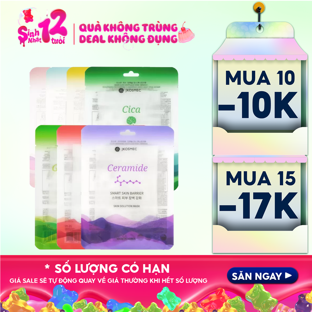 Mặt Nạ Jkosmec Cải Thiện Các Vấn Đề Làn Da Skin Solution Mask 25ml