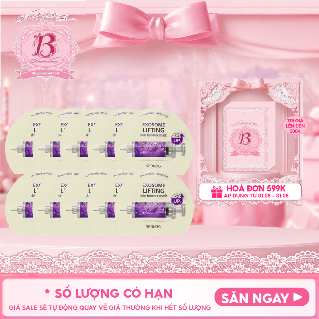 Combo 10 Miếng Mặt Nạ BNBG Cấp Ẩm, Hỗ Trợ Dưỡng Trắng, Phục Hồi Da Skin Booster Mask 30ml