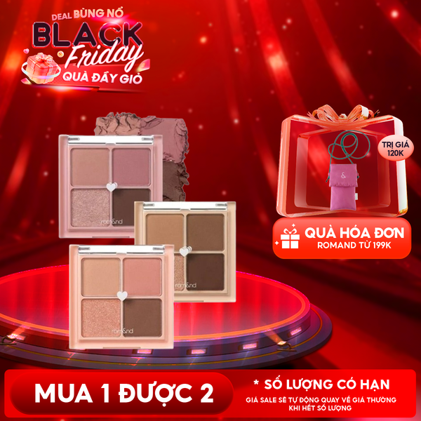  [NEW] Bảng Phấn Mắt 4 Ô Màu Romand Siêu Xinh Better Than Eyes 6.5g 