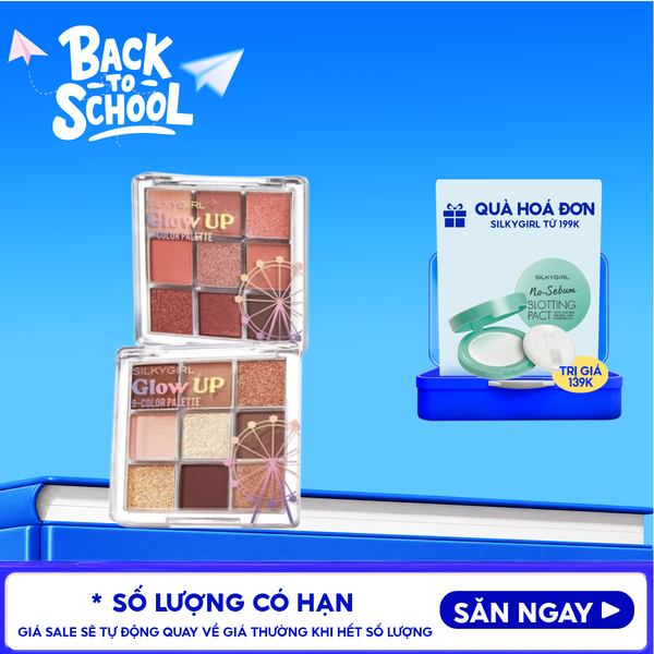  Bảng Phấn Mắt 9 Ô Silkygirl Glow Up 9-Color Palette 7.2g 