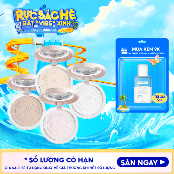  [Vietnam Edition] Phấn Phủ Nén MENOW Kiềm Dầu, Không Thấm Nước Matte Tulle Makeup Powder 8.5g 