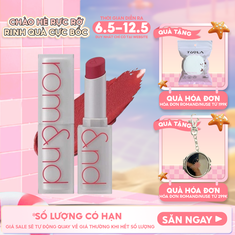 Son Thỏi Lì, Lên Màu Siêu Xinh Romand Zero Matte Lipstick 3g