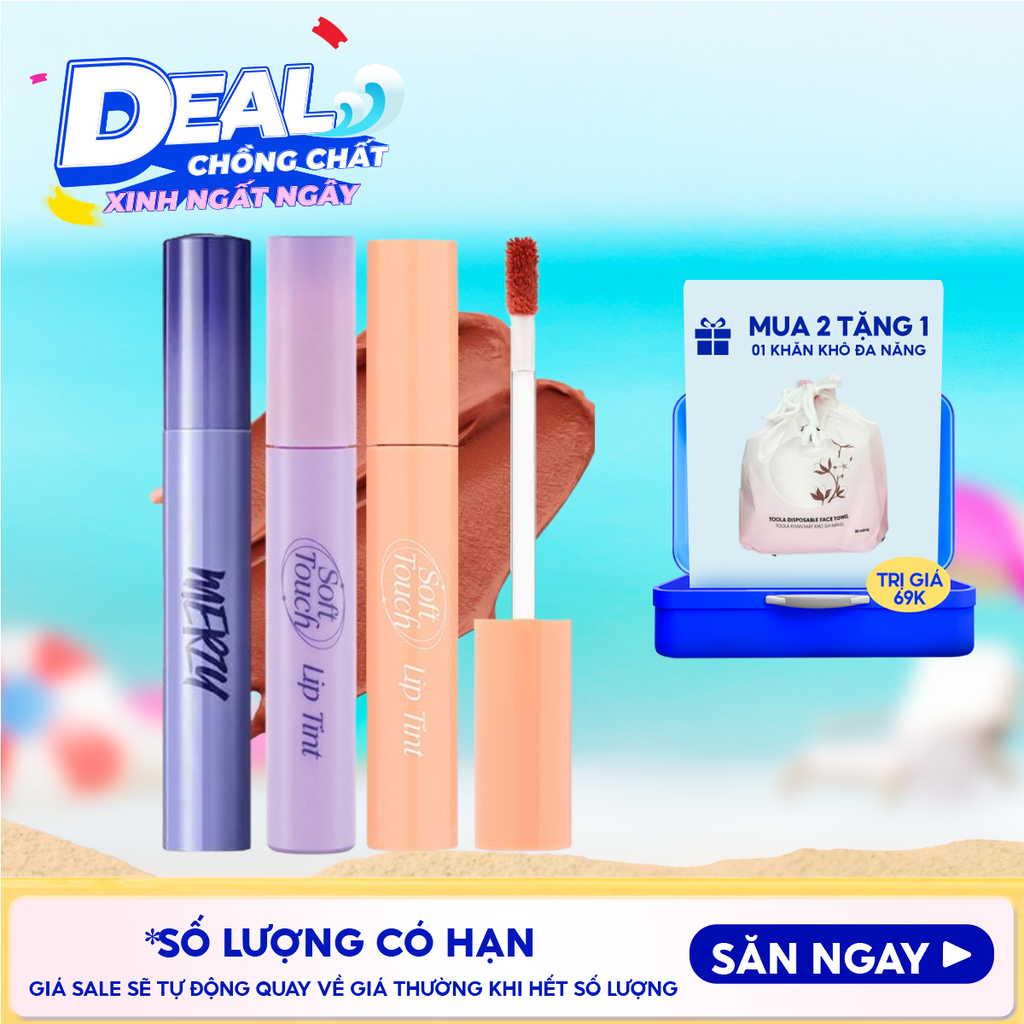 [SL1 - SL14] Son Kem Merzy Siêu Lì, Siêu Mịn Môi Soft Touch Lip Tint 3g