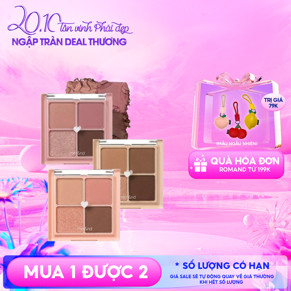 [NEW] Bảng Phấn Mắt 4 Ô Màu Romand Siêu Xinh Better Than Eyes 6.5g
