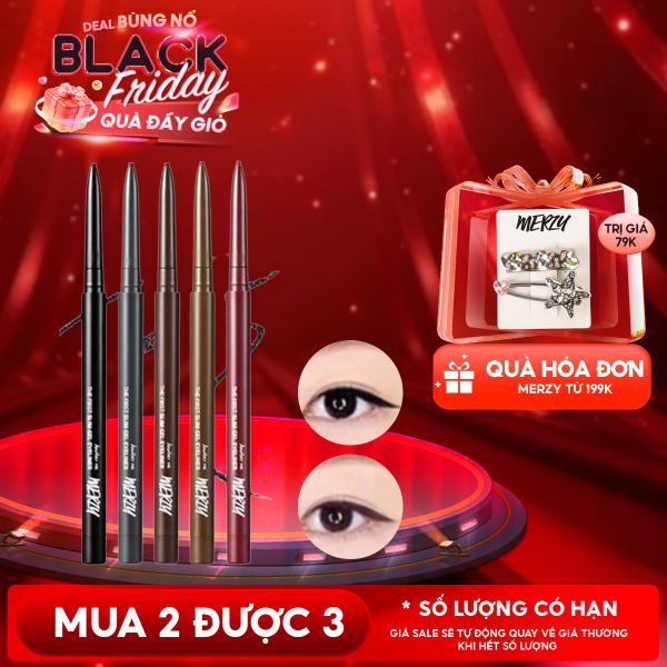  Chì Kẻ Mắt Merzy Siêu Mảnh Chống Trôi, Siêu Bền, Siêu Lì The First Slim Gel Eyeliner 0.05g 