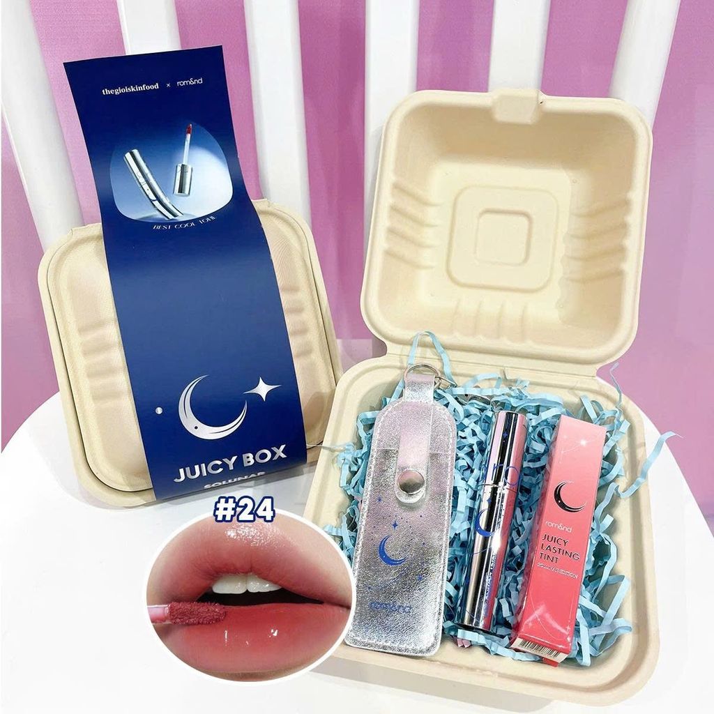 [Solunar Edition] Hộp Bánh Juicy Box Son Tint Lì Romand Juicy Lasting Tint Solunar Edition 5.5g
