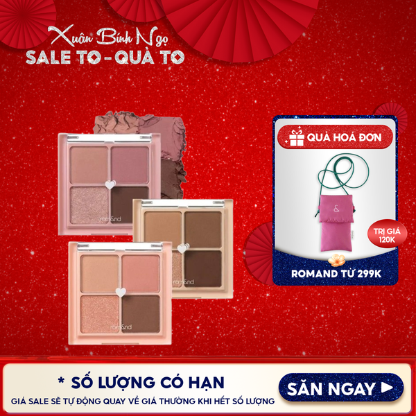  [NEW] Bảng Phấn Mắt 4 Ô Màu Romand Siêu Xinh Better Than Eyes 6.5g 