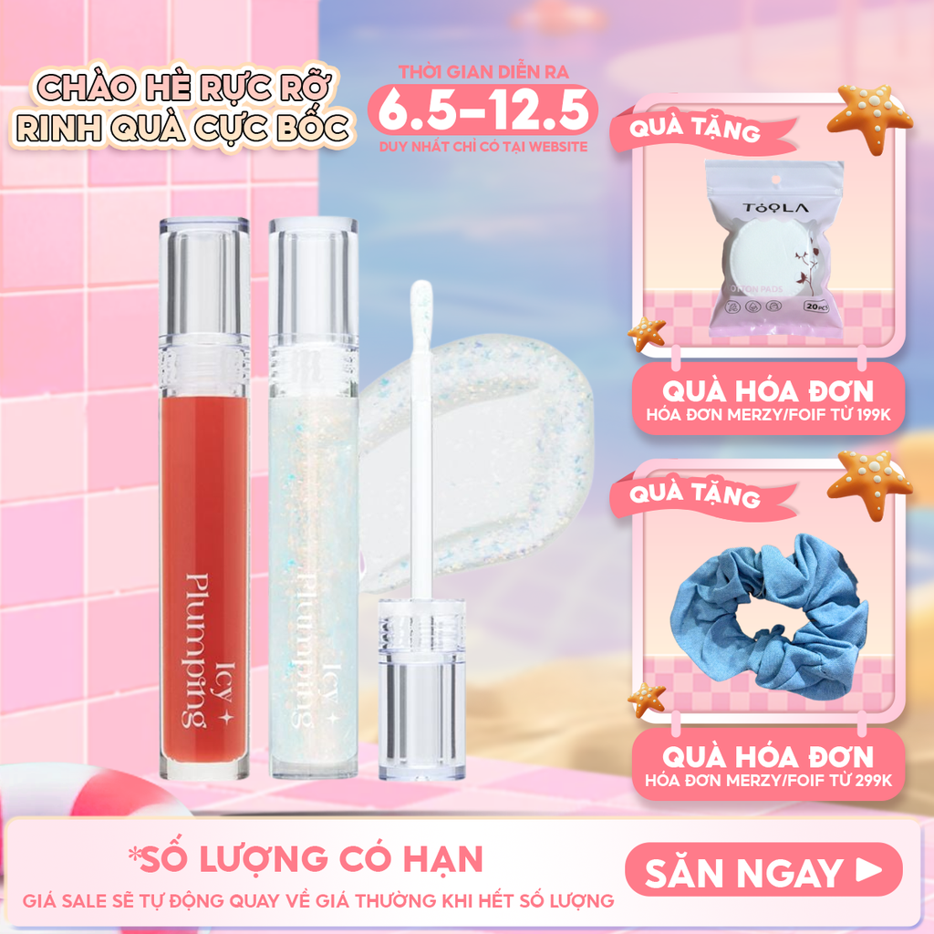 Son Bóng Cho Môi Căng Mọng Merzy Icy Plumping Lip Gloss 4.5g