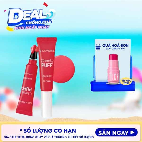  Má Hồng Kem Silkygirl Cheeky Puff Blusher 6ml 