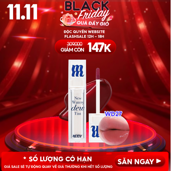  [New Dew] Son Tint Bóng Merzy Dạng Thạch, Bền Màu, Lâu Trôi Merzy New Watery Dew Tint 4g 