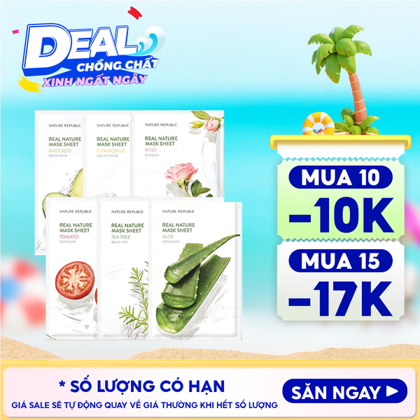 Mặt Nạ Dưỡng Ẩm Nature Republic Chiết Xuất Từ Thiên Nhiên Real Nature Mask Sheet 23ml 