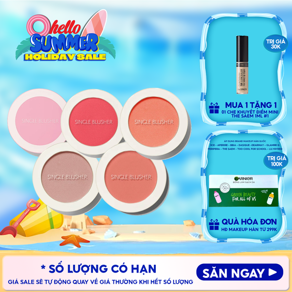  Phấn Má Hồng The Saem Hàn Quốc Xinh Xắn Saemmul Single Blusher 5g 