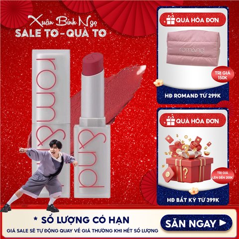 Son Thỏi Lì, Lên Màu Siêu Xinh Romand Zero Matte Lipstick 3g