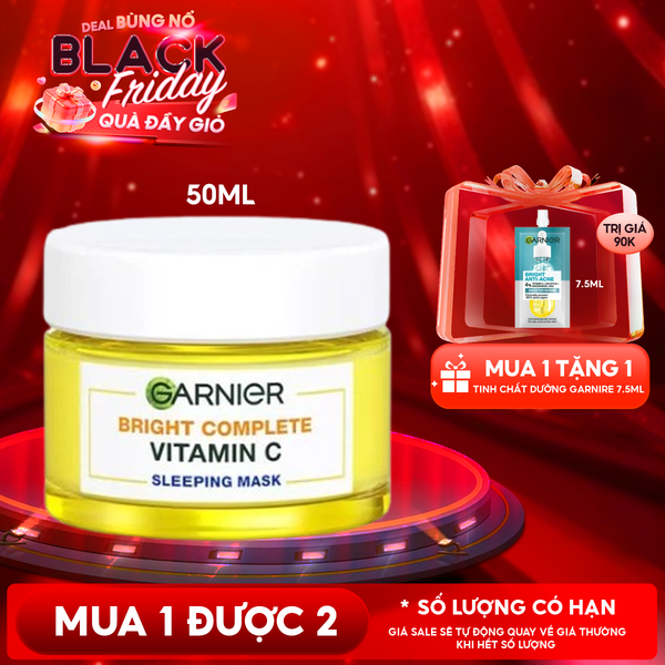  Mặt Nạ Ngủ Garnier Tinh Chất Sữa Chua Hỗ Trợ Dưỡng Trắng Da Light Complete Yoghurt Sleeping Mask 50ml 