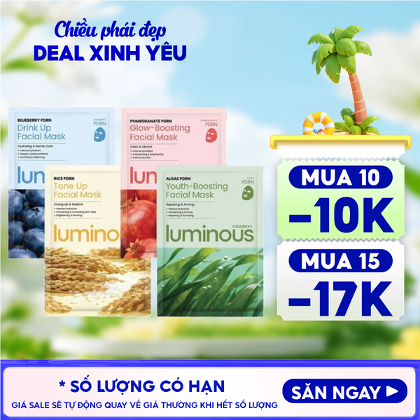  Mặt Nạ Colorkey Dưỡng Da PDRN Hỗ Trợ Dưỡng Ẩm, Căng Bóng Da Luminous Facial Mask 25ml 