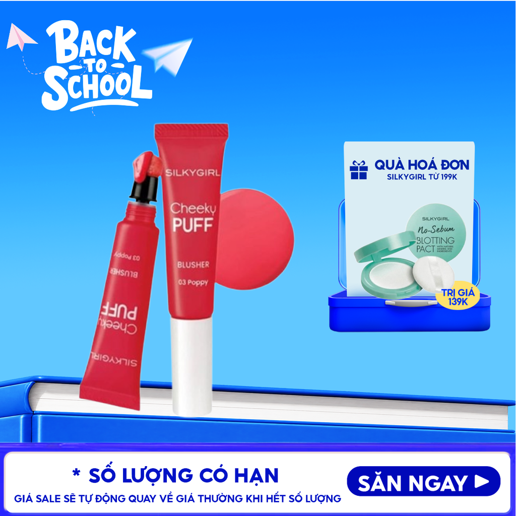 Má Hồng Kem Silkygirl Cheeky Puff Blusher 6ml
