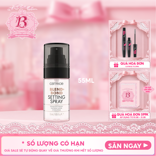  Xịt Khóa Nền Catrice Đa Năng Cấp Ẩm, Cố Định Trang Điểm Blend + Bond Setting Spray 55ml 