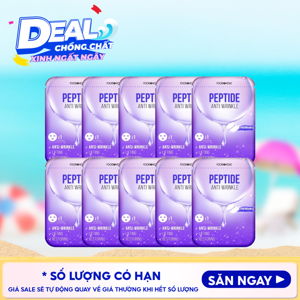  Combo 10 Miếng Mặt Nạ Foodaholic Hỗ Trợ Dưỡng Trắng, Dưỡng Ẩm, Hạn Chế Lão Hóa Mask 23ml 