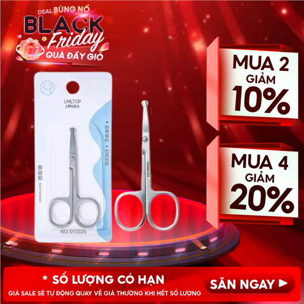  [NHẬP KHẨU] Kéo Cắt Tỉa Lông Mũi Đầu Tròn LMLTOP - NO.SY1025 