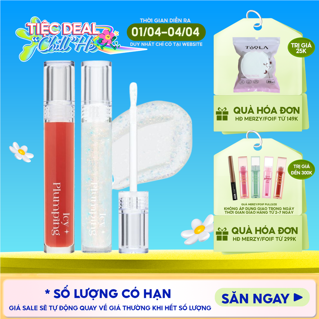 Son Bóng Cho Môi Căng Mọng Merzy Icy Plumping Lip Gloss 4.5g