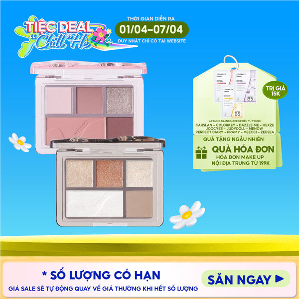  Bảng Phấn Mắt 5 Ô Màu VEECCI Fantasy Dream 5-Color Eyeshadow Palette 5.2g 