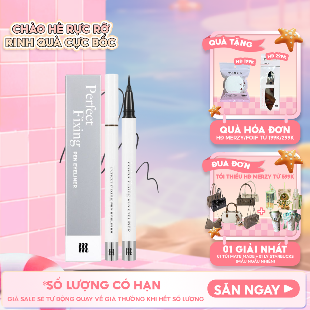Bút Kẻ Mắt Nước Merzy Chống Trôi The First Pen Eyeliner 0.5g