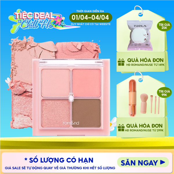  Bảng Phấn Mắt 4 Ô Romand Xinh Xắn, Ngọt Ngào Better Than Eyes - Milk Series 