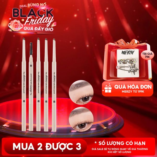  Chì Kẻ Mày Ngang Merzy Siêu Mảnh, Sắc Nét, Thuần Chay Lâu Trôi The Skinny Embo Brow Pencil 0.07g 