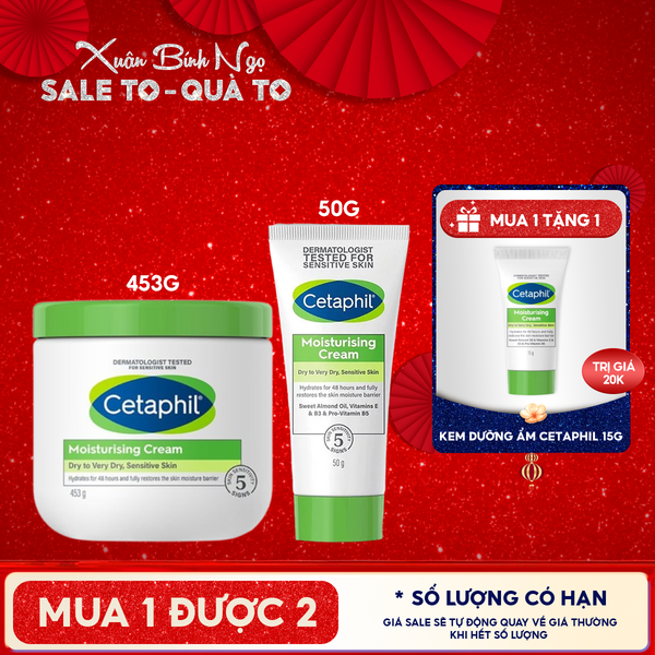  Kem Dưỡng Ẩm Cetaphil Dịu Nhẹ, Lành Tính Moisturizing Cream 