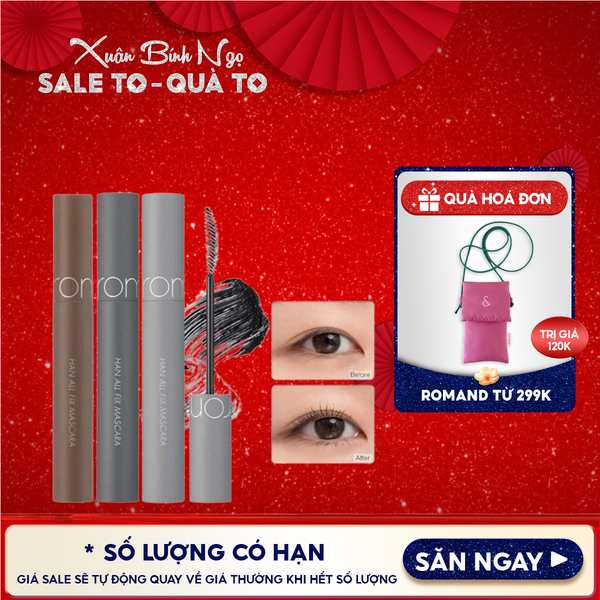  Mascara Chuốt Mi Romand Siêu Dài Và Cong Mi Tự Nhiên, Chống Trôi Hiệu Quả Han All Fix Mascara - Han All Line 7g 