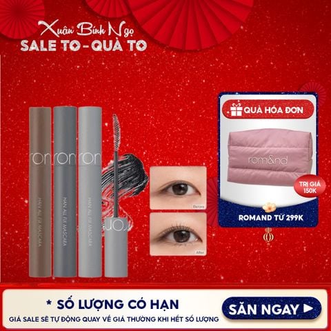 Mascara Chuốt Mi Romand Siêu Dài Và Cong Mi Tự Nhiên, Chống Trôi Hiệu Quả Han All Fix Mascara - Han All Line 7g