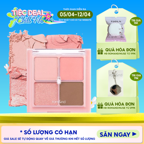 Bảng Phấn Mắt 4 Ô Romand Xinh Xắn, Ngọt Ngào Better Than Eyes - Milk Series