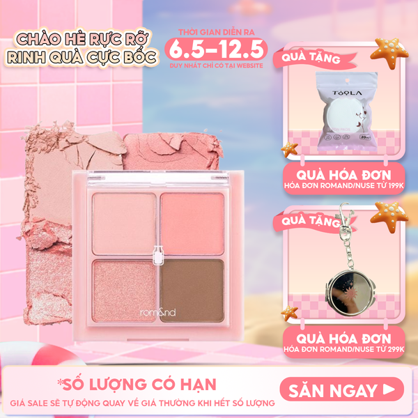  Bảng Phấn Mắt 4 Ô Romand Xinh Xắn, Ngọt Ngào Better Than Eyes - Milk Series 