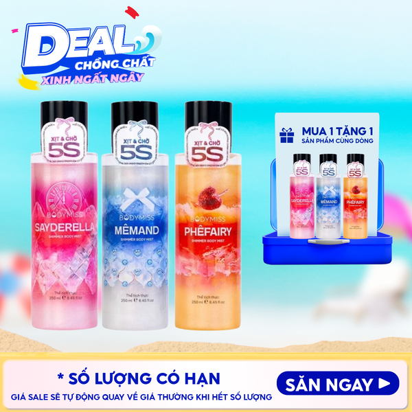  Xịt Thơm Toàn Thân Bodymiss Hương Nước Hoa Có Nhũ, Kim Tuyến Shimmer Body Mist 