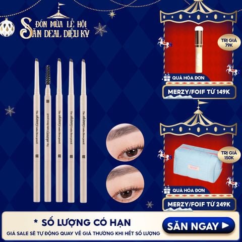 Chì Kẻ Mày Ngang Merzy Siêu Mảnh, Sắc Nét, Thuần Chay Lâu Trôi The Skinny Embo Brow Pencil 0.07g