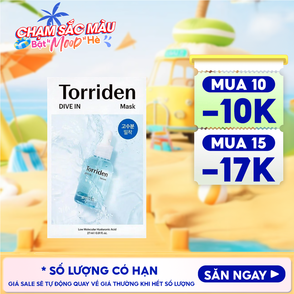 Mặt Nạ Torriden Dưỡng Ẩm, Làm Dịu Da Dive-In Low Molecular Hyaluronic Acid Mask Pack 27ml