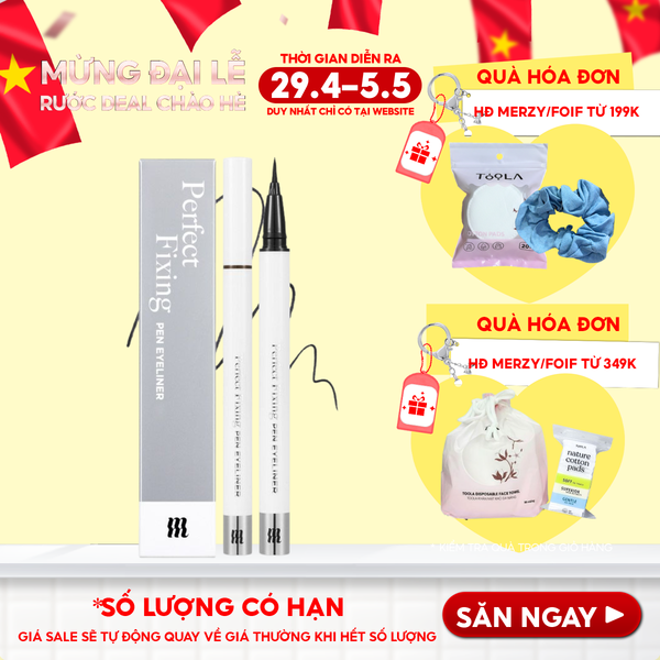  Bút Kẻ Mắt Nước Merzy Chống Trôi The First Pen Eyeliner 0.5g 