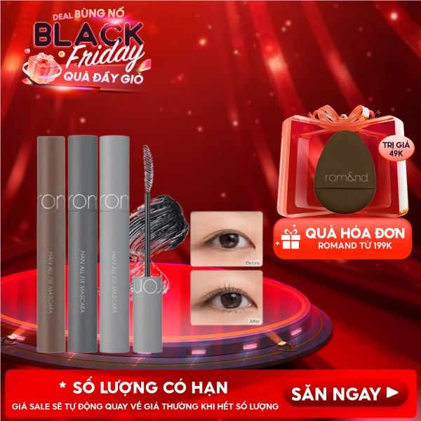  Mascara Chuốt Mi Romand Siêu Dài Và Cong Mi Tự Nhiên, Chống Trôi Hiệu Quả Han All Fix Mascara - Han All Line 7g 