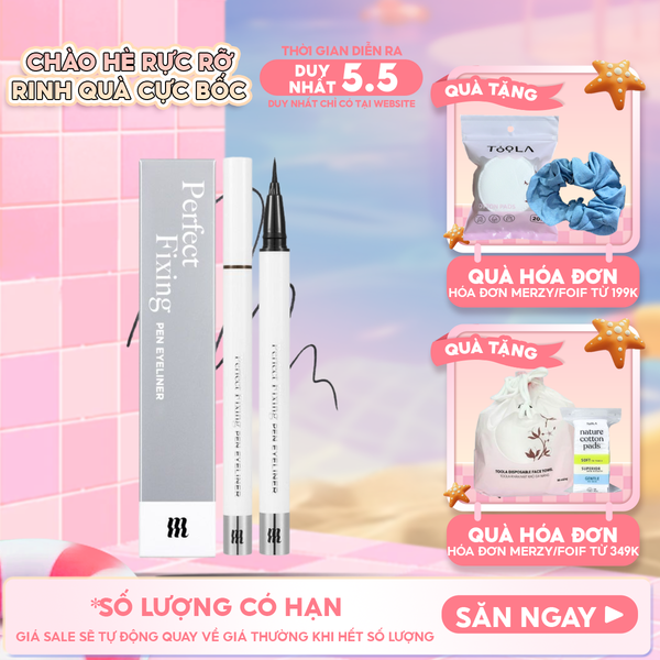 Bút Kẻ Mắt Nước Merzy Chống Trôi The First Pen Eyeliner 0.5g 
