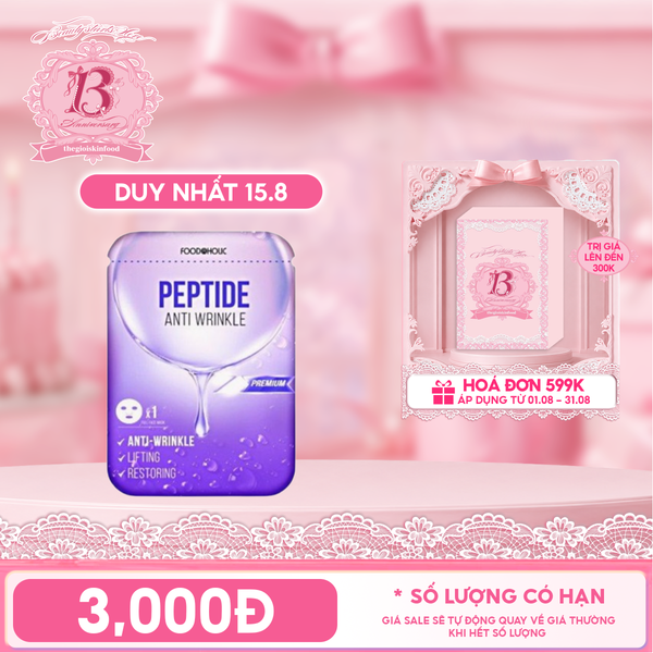  Mặt Nạ Foodaholic Hỗ Trợ Dưỡng Trắng, Dưỡng Ẩm, Hạn Chế Lão Hóa Mask Peptide 23ml 