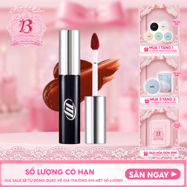  [NEW BY AI] Son Kem Lì Merzy Mịn Mượt Nhẹ Môi, Bền Màu Cyber Mellow Tint 