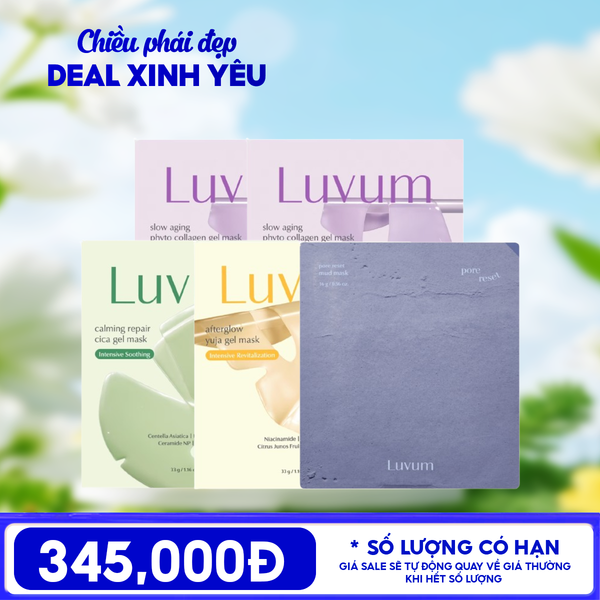  Combo 5 Mặt Nạ Miếng Luvum Dạng Thạch, Dạng Bùn Mask 