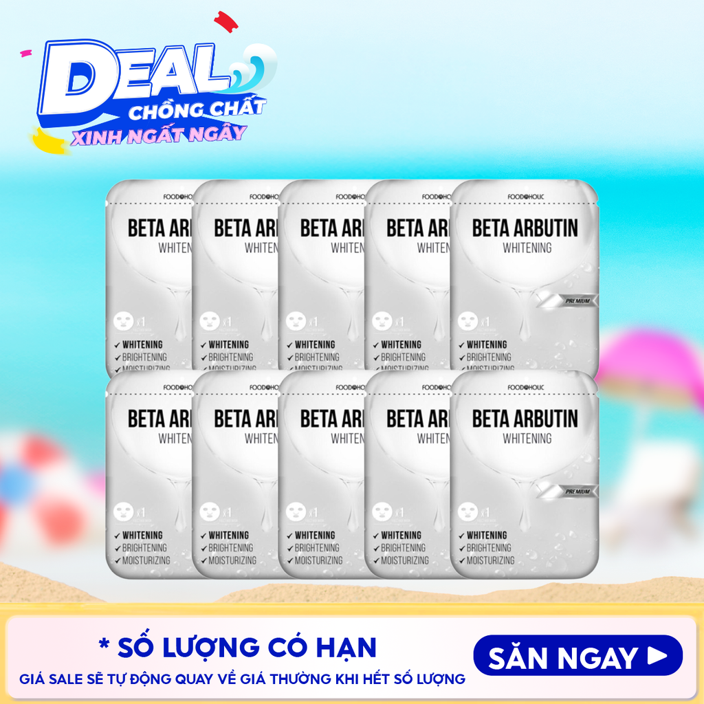 Combo 10 Miếng Mặt Nạ Foodaholic Hỗ Trợ Dưỡng Trắng, Dưỡng Ẩm, Hạn Chế Lão Hóa Mask 23ml