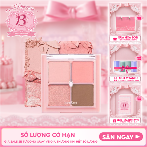  Bảng Phấn Mắt 4 Ô Romand Xinh Xắn, Ngọt Ngào Better Than Eyes - Milk Series 