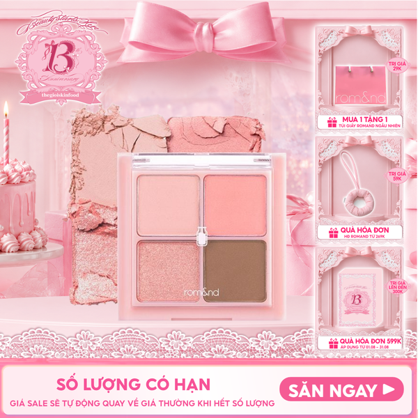  Bảng Phấn Mắt 4 Ô Romand Xinh Xắn, Ngọt Ngào Better Than Eyes - Milk Series 