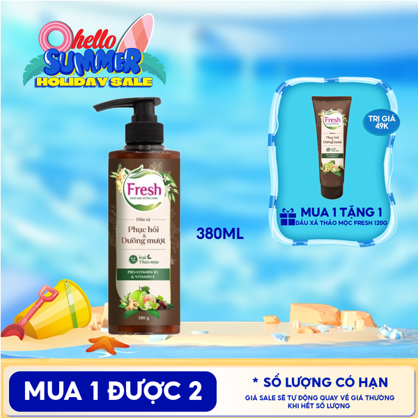  Dầu Xả Fresh Thảo Mộc Dưỡng Sinh 380g #Phục Hồi & Dưỡng Mượt 