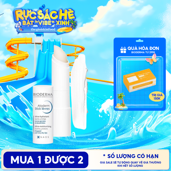  Son Dưỡng Bioderma Làm Dịu Môi Khô, Nứt Nẻ Atoderm Stick Levres 4g 
