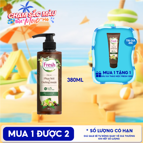  Dầu Xả Fresh Thảo Mộc Dưỡng Sinh 380g #Phục Hồi & Dưỡng Mượt 