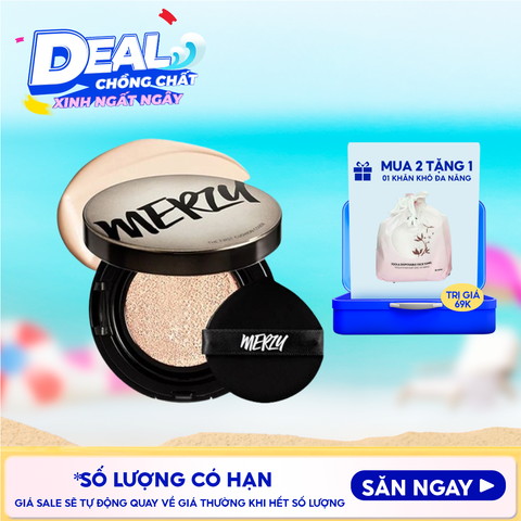 Phấn Nước Merzy Che Phủ Cao, Lâu Trôi The First Cushion Cover SPF50+/PA+++ 13g