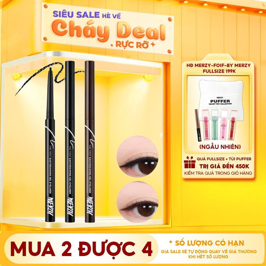 Chì Kẻ Mắt Chống Trôi Merzy Easydrawing Gel Eyeliner 0.14g